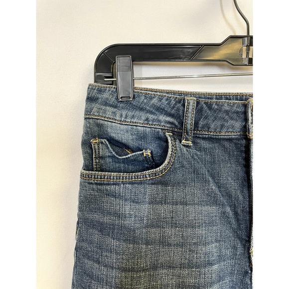 PILCRO ANTHROPOLOGIE Script High Rise Denim Jean Shorts Mid Wash Blue 30 - Picture 6 of 11